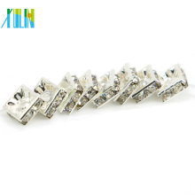 SP04 wholesale glass square rhinestone spacer bead 10mm